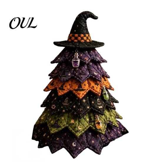 DIY Fabric Ornament Set Quilted Christmas Tree Craft Kit, Vintage Patchwork Handmade Xmas Sewing Set, Tabletop Holiday Decor for Beginners Adults Kids