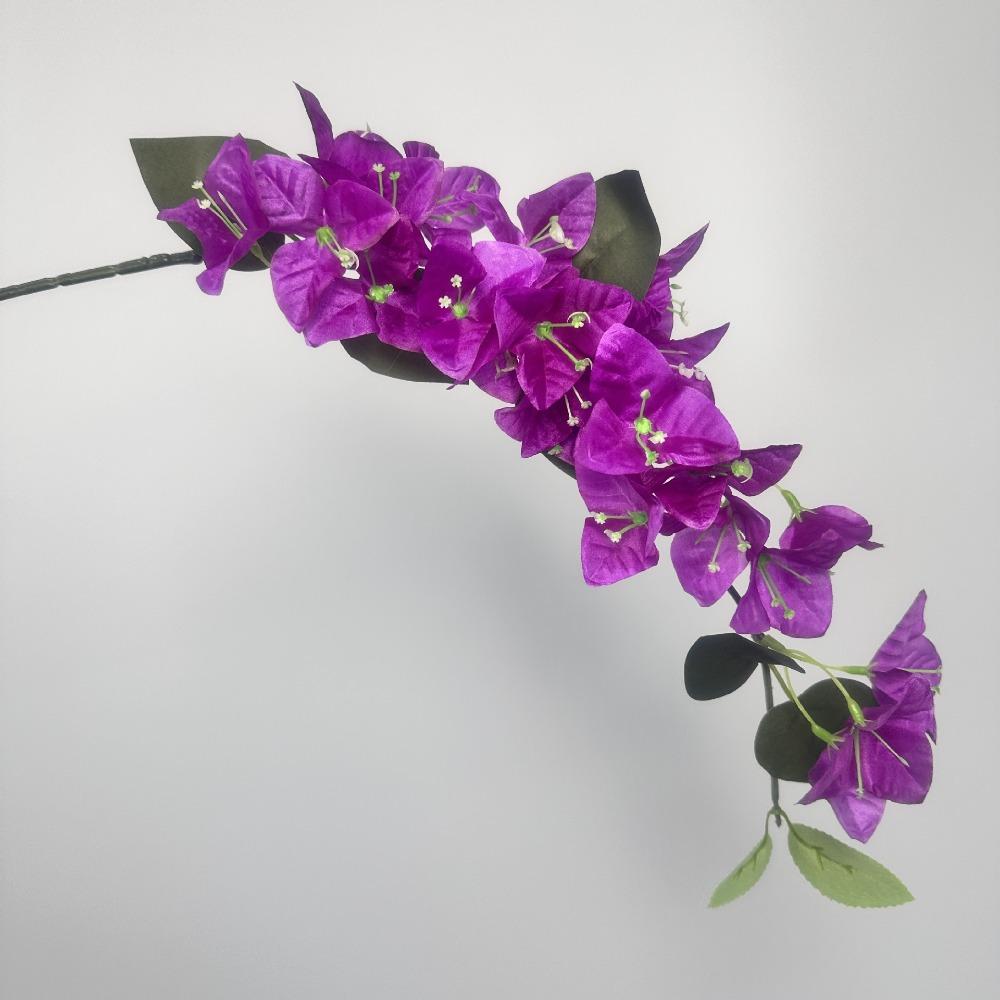 1PC Realistic Artificial Flowers UV Resistant Fake Silk Silk Bougainvillea Climbing Plant 80cm Long Trailing Bougainvillea Vines