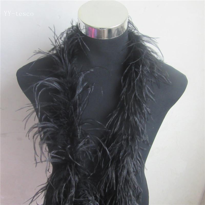 2 Meter Fluffy Ostrich Feather Boa Skirt Costumes/Trim for Party/Costume Craft Ostrich Feather In Wedding Decorations