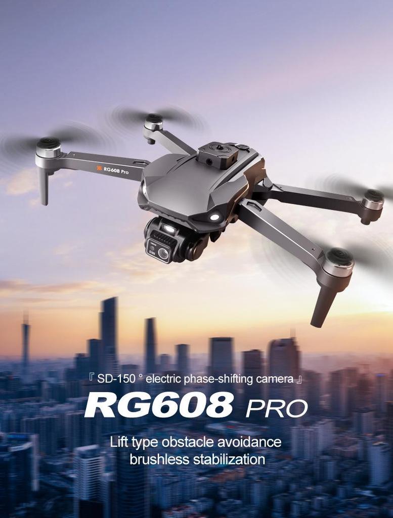 RG608PRO Dual Camera Drone with Obstacle Avoidance, Brushless Motors for Aerial Photography, Remote Controlled Aircraft.