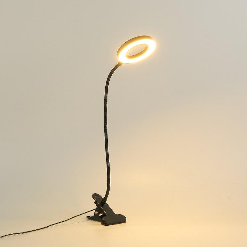 1Pc LED Desk Lamp Eye Protection Student Reading Manicure Face Tattoo Embroidery Eyebrow Selfie Fill Light Magnifying Glass Desktop Clip Lamp