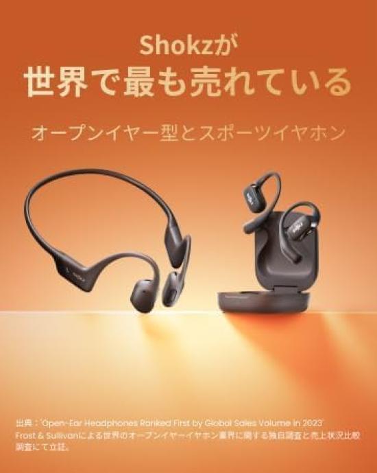 Shokz OpenRun Mini Bone Conduction Earphones, Wireless Bluetooth 5.1 Open-Ear Headphones, No Ear Blockage, Automatic Pairing, with Mic, IP67