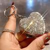 Stainless Steel Box, Portable Diamond-inlaid Heart-shaped And Capsule Compartment Box