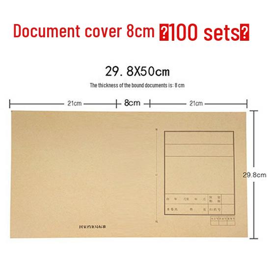 100-Pack A4/A3 Acid-Free Kraft Paper Document Covers for School, Law Firm, Architectural Use