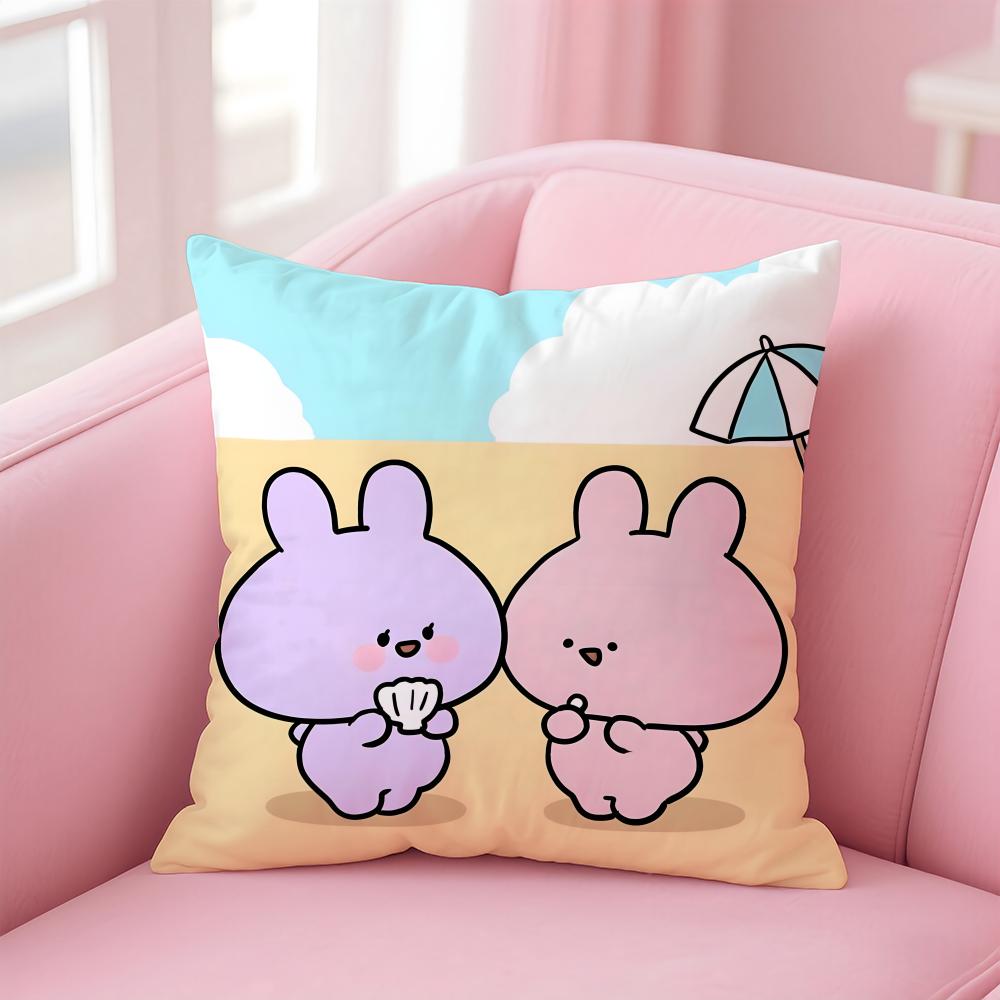 Asamimichaan Asleep Cushion Cover Home & Car Multi-Scene Pillow Cover - Reversible, Soft & Durable for Daily Use