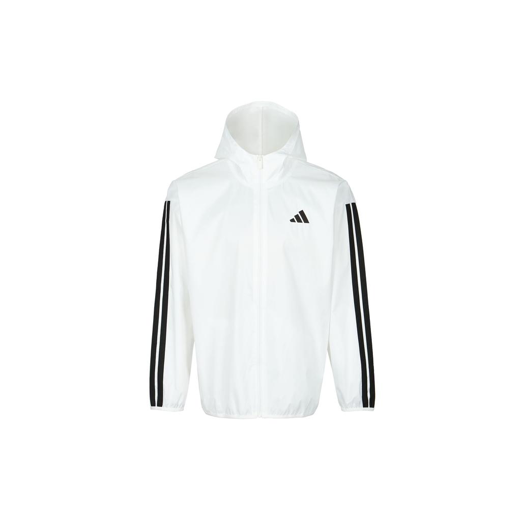 Adidas SS25 Comfortable Versatile Sports Striped Casual Jacket Men Jacket White JF3682