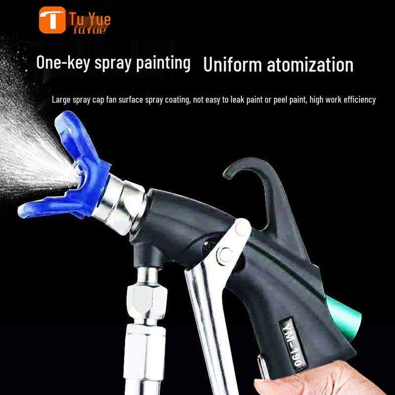 Tu Yue High-Pressure Airless Spray Gun with One-Button Atomization for Uniform, Fan-Shaped, Large-Head Waterproof Putty Spraying