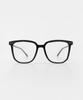 KOLEAT Men Big Horn-Rimmed Blue Light Blocking Glasses Round Square Glasses [Bkbg]