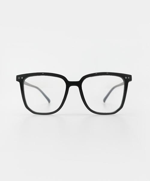 KOLEAT Men Big Horn-Rimmed Blue Light Blocking Glasses Round Square Glasses [Bkbg]