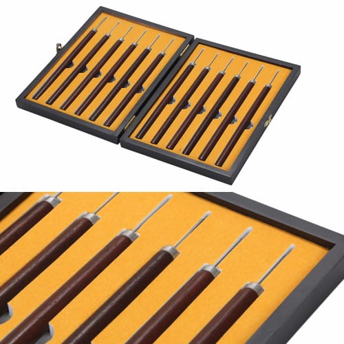 GiGant Ultra-Fine Pro Precision Carving Knives, 12-Piece Set, 1mm-4mm, 13mm, for Traditional Wood Carving, Olive Kernel Carving, and Carving (Pro12)