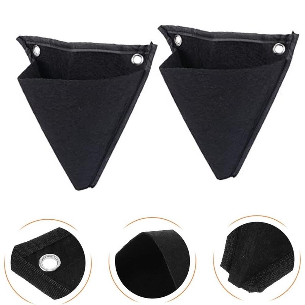 2pcs Hanging Wall Planting Bag Wall-mounted Flower Pot Triangular Hanging Bag For Succulents & Vegetables Gardening Tools