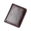 Oil Wax Leather Short Wallet, Leather Anti-Magnetic Dollar Clip, Multi-Card Position Can Be Used As Rfid Card Bag, First Layer Leather Wallet