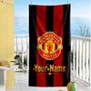 Manchester Customized Name Beach Towel Quick-Dry Soft Microfiber Perfect for Traveling Yoga Camping and Swimming