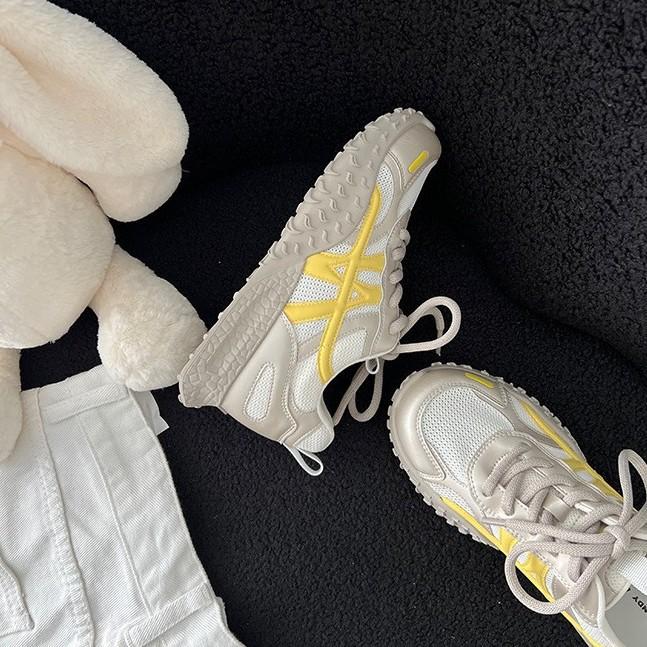 Korean niche summer versatile inner height increase dad shoes women's 2025 summer breathable little white shoes women's sports and leisure shoes