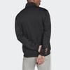 Adidas Originals Logo Embroidered Zip-Up Stand Collar Long Sleeve Jacket Men Jacket Black HE4689