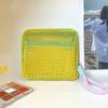 1Pc Dopamine Grid Tofu Bag Travel Portable Storage Bag Mesh Small Cosmetic Bag Lipstick Carry-on Small Square Bag