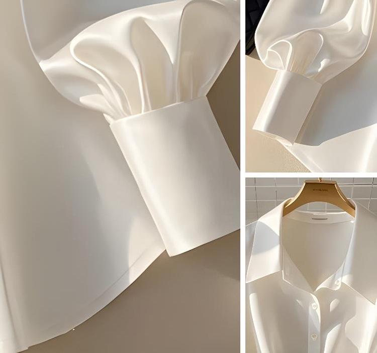 2025 Spring & Fall Women's French Shirt: Elegant & Luxurious Design for a Lightly Mature Style