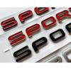 Black Red Chrome Silver Letters SPORT Trunk Emblems Symbols Badges Sticker