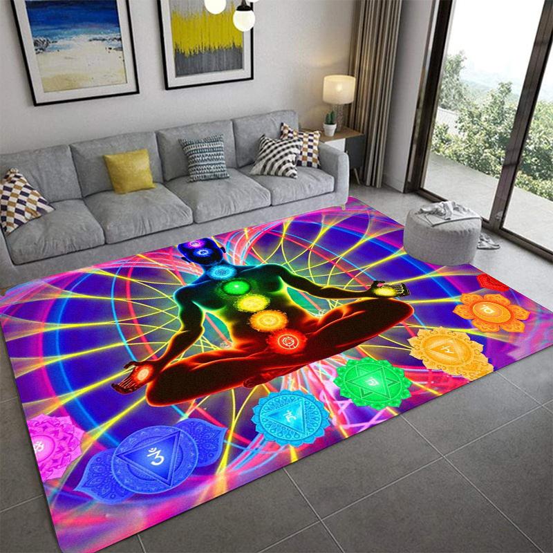 M-Mandala Bohemia Printed Carpet Fashion Yoga Mat Non-Slip Carpet Bedroom Decoration Outdoor Carpet Bedroom Birthday Gift
