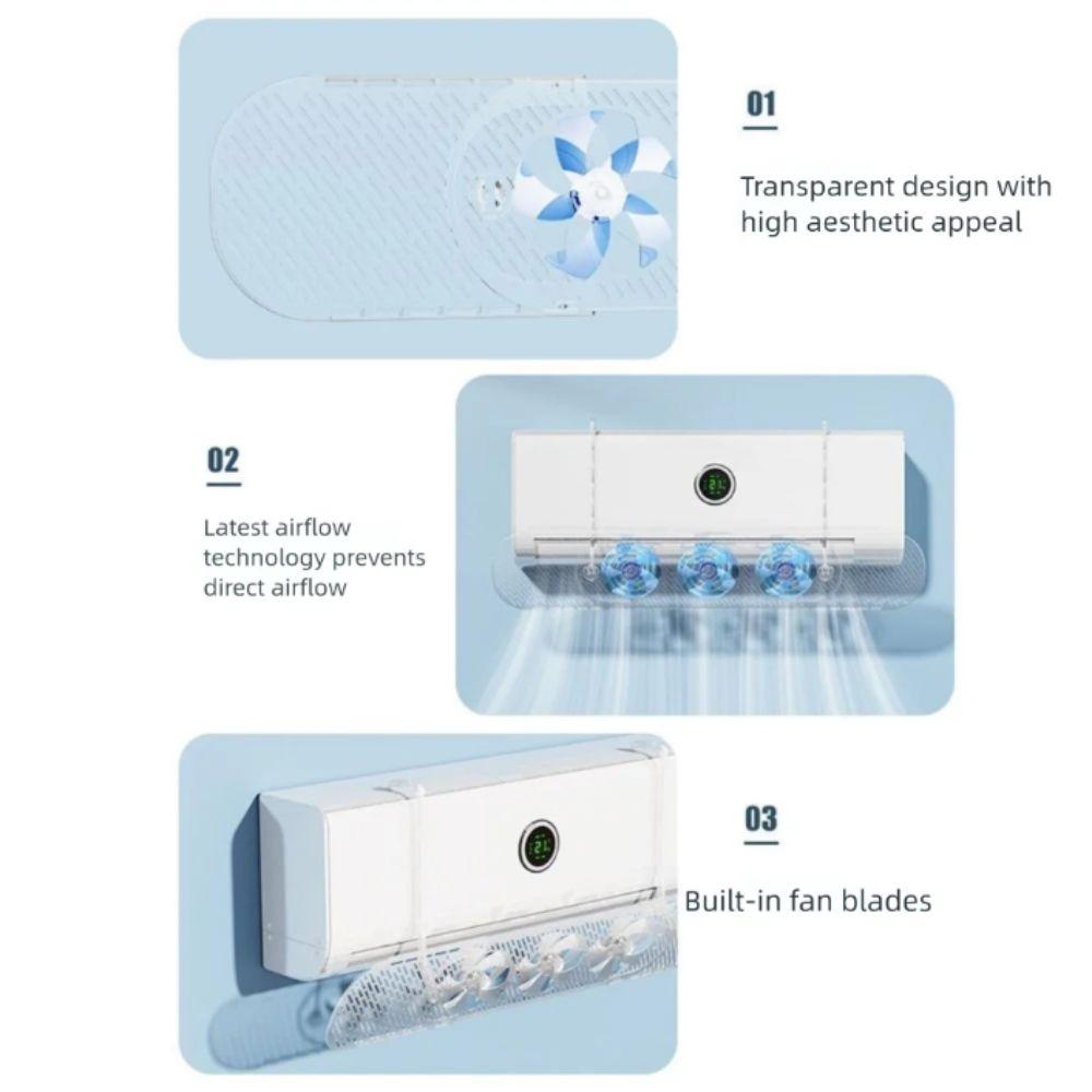 Anti Direct Blowing Air Conditioner Windshield Scalable Air Guide Plate  Cold Environment