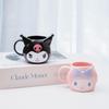 Skater Ceramic Mug 390ml Kuromi Sanrio Die-cut CHMGD4-A