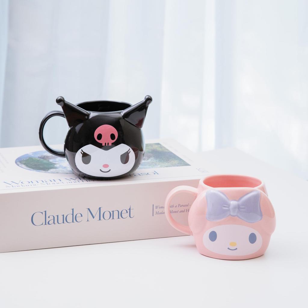 Skater Ceramic Mug 390ml Kuromi Sanrio Die-cut CHMGD4-A