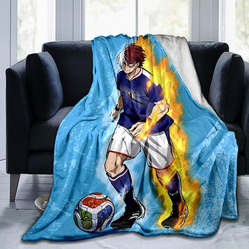 1pc Soccer Legend Flannel Blanket Soft Warm Throw Blanket for Bedroom Living Room Bed Travel Camping Picnic Gift. MT71501116