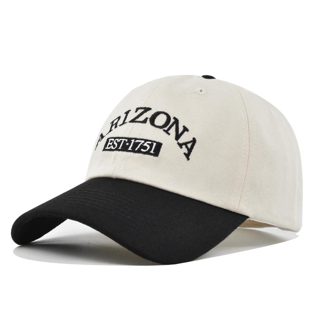 ARIZONA embroidered peaked cap Amazon embroidered baseball cap personalized letter men s and women s hat visor чёрный