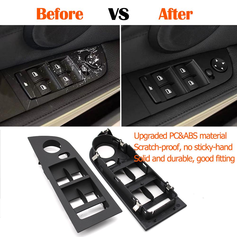 LHD RHD Car Driver Door Window Lifter Switch Panel Outer Cover Replacement For BMW 3 Series E90 E91 316i 318i 320i 325i 328i