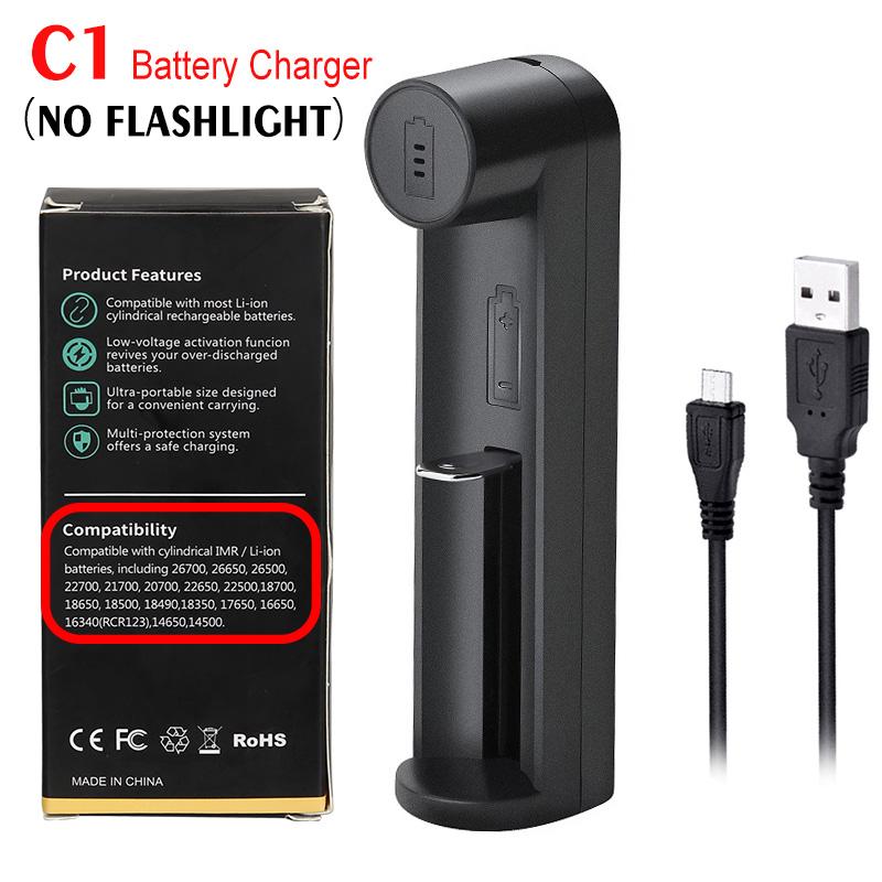 P50 High Lumen Super Bright LED Flashlight - Rechargeable Handheld Portable Ultra Power Torch for Outdoor Work & Emergency Use