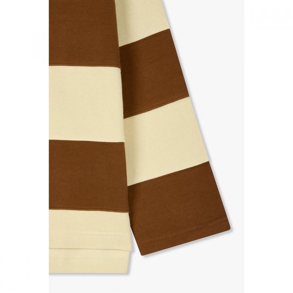 Studio Tomboy Rugby Stripe Henry Neck Sweatshirt 9105322102 