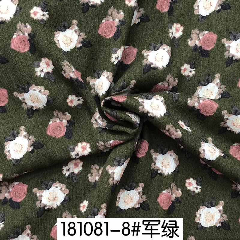 100cm*130cm  Flower Rayon Fabric Soft Viscose Material For Dress Shirt Little broken rose summer vacation tissus costura