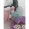 Gray Parker Service Chikawa x Sanrio Characters Momonga Kuromi Hikkake stuffed animal watching from the desktop