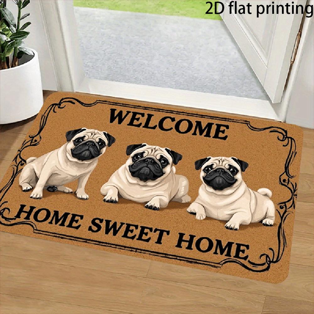 2D Flat-1PC Cute Dog Doorway Welcome Mats , Welcome mats for home decoration.