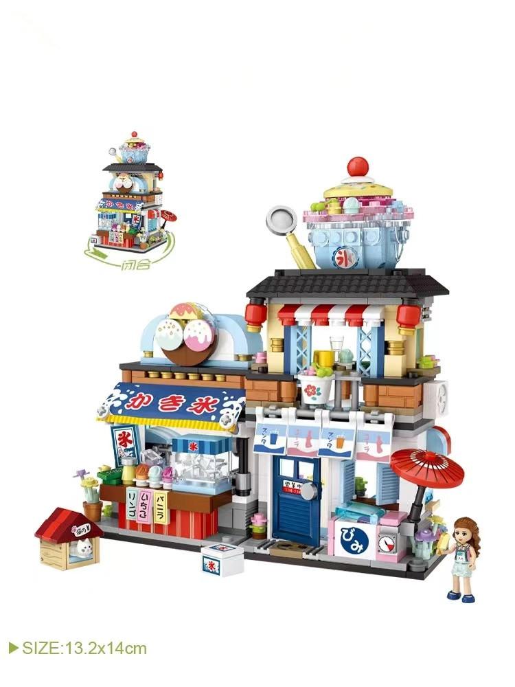 TOYLINX Japanese Street View Izakaya Building Block Model Toy - MOC Creative Architecture Set, Kids' DIY Building Blocks
