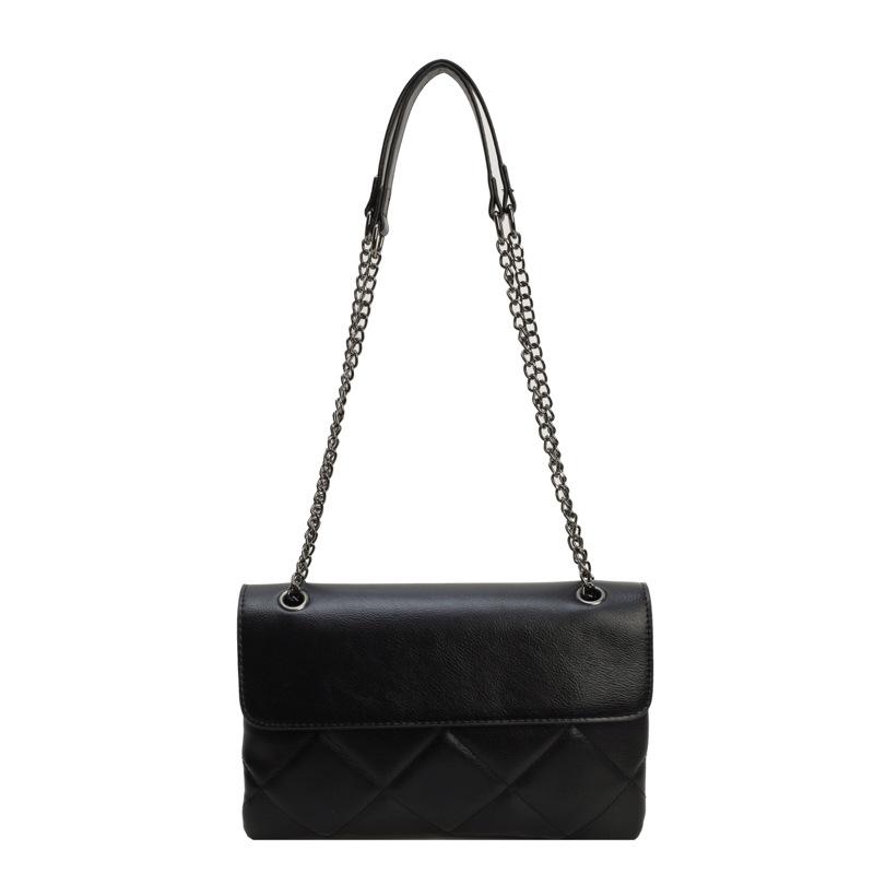 Rhombus bag women's chain shoulder armpit bag new popular messenger bag simple and fashionable small square bag