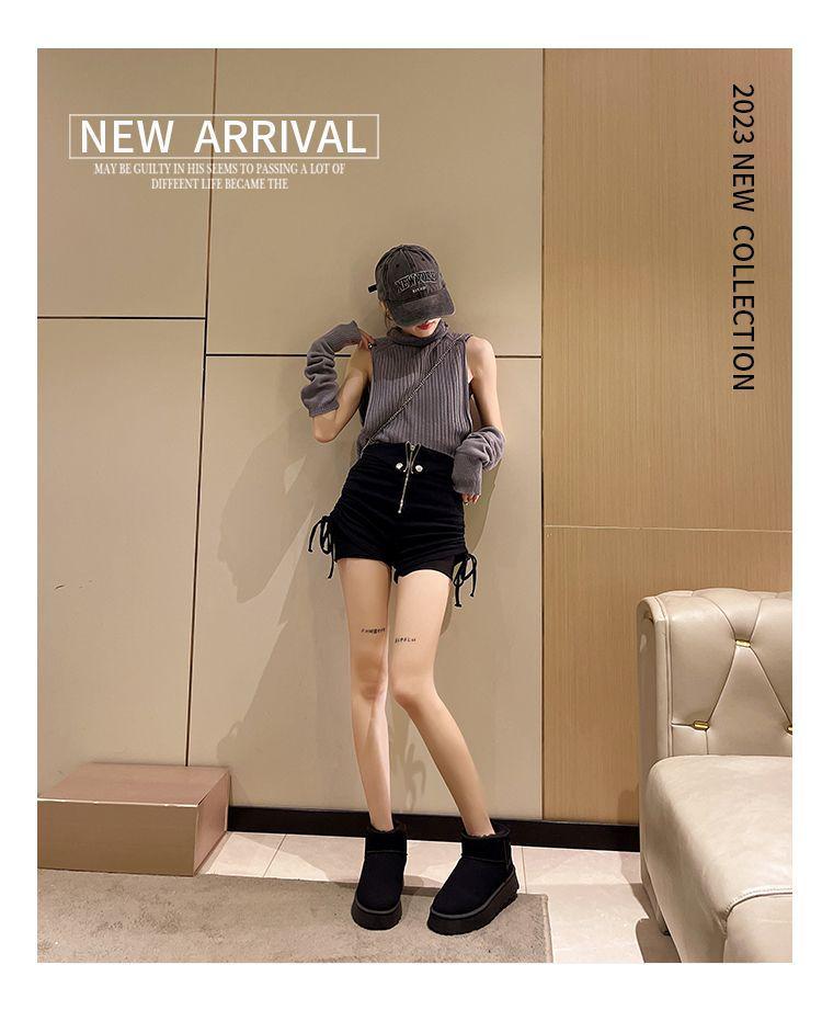 Dam 2024 Plattform Snökängor - Tjocksulade, Vattentäta, Halkfria, Plus Sammet Varma Utomhus Vinterskor