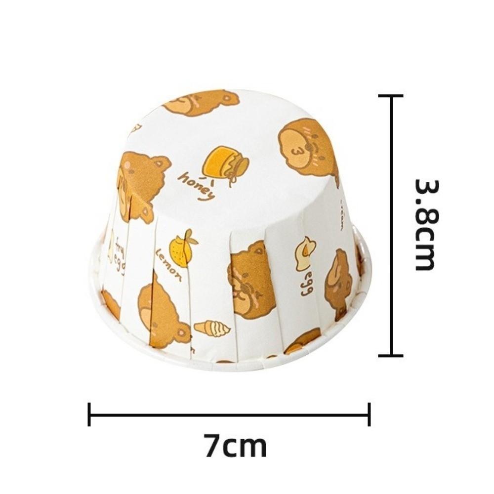 Heat Resistant Disposable Cupcake Cups Greaseproof Glossy Surface Baking Paper Mold No Lid Non-Stick Muffin Cups Home Kitchen