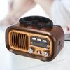 Bærbar vintage radiohøyttaler 3-bånds multifunksjonell Bluetooth AM FM-radio for innendørs og utendørs
