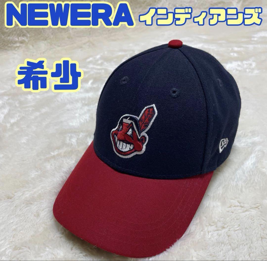 

[USED] New Era Indians Cap, Rare Navy, Youth, 9FORTY