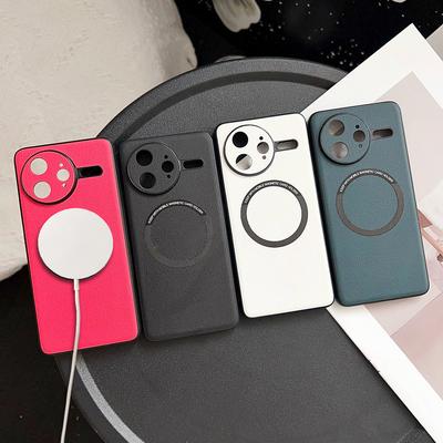 Magsafe Magnetic Wireless Charging Case For POCO F7 Ultra F7 Pro X7 Pro Poco F6 Pro X6 Pro M6 F5 Pro C75 C65 Plain Leather Cover