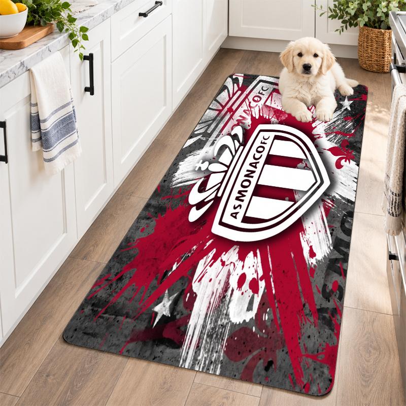 Flannel Kitchen Mat Monaco FC Soft Area Rug Non Slip Floor Carpet Home Decoration