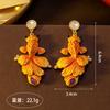 Medieval Jewelry New Chinese Goldfish Koi China-Chic Earrings Traditional Classical Style Delicate Pearl