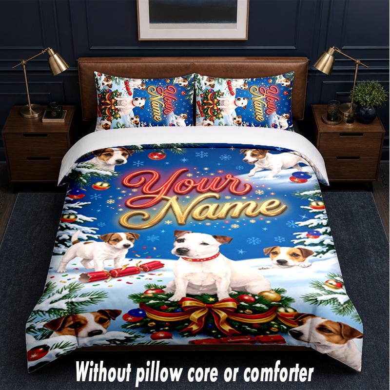 Virgin Mary Theme Custom Text Or Name 3Pcs Bedding Set,1 Flat Sheet & 2 Pillowcases Personalized Home Bedding