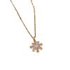 Light Luxury Flower Full Diamond Zircon Light Luxury Design Versatile Korean Style Niche Design Live Necklace