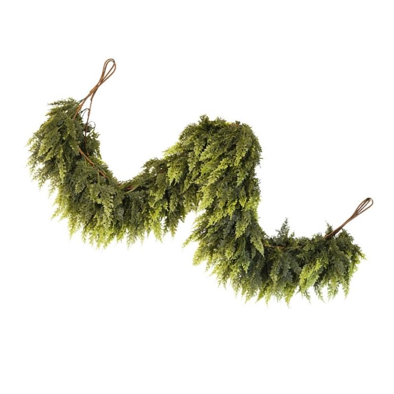 Luxurious Artificial Pine Wreath Bendable Wire Branch Realistic Texture For Fireplaces Mirror Tabletop Christmas Decors