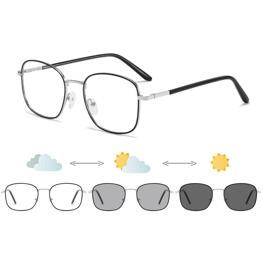 Big Square Anti-blue Light Glasses Men Women Ultra Light Oversized Photochromic Glasses Fashion Decorative Eyeglasses