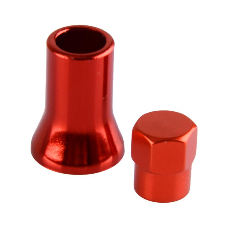 4 Sets Red Aluminum Alloy Universal Car Tire Wheel Stem Air Valve Hex Cap Sleeve Cover New