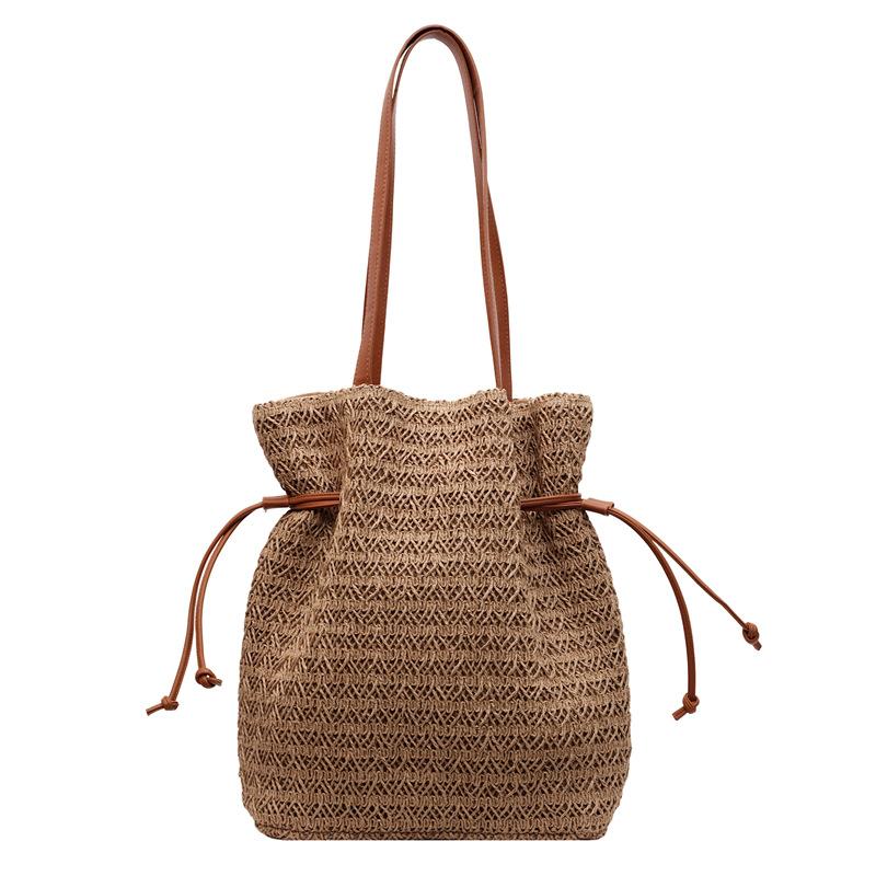 Large-capacity Woven Bag Summer Seaside Vacation Sweet Commuting Single-shoulder Tote Bag