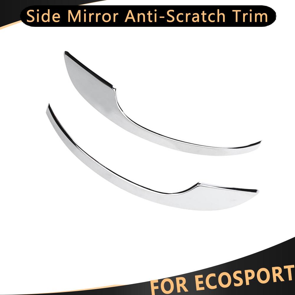 2Pcs Chrom Auto Rückspiegel Seite Spiegel Anti-Scratch Trim Aufkleber Abdeckung Streifen für Ford Ecosport 2013 - 